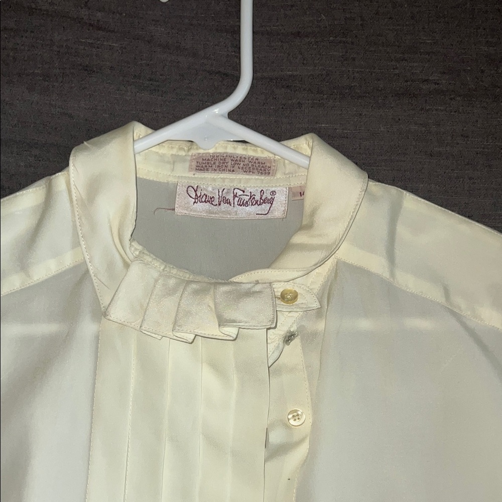 Cream Ruffled Blouse